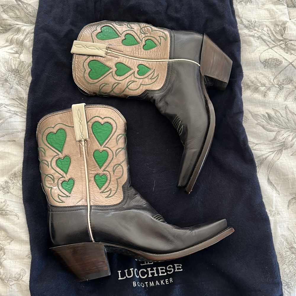 Famous Lucchese queen of hearts cowboy boots. Size 8. Never worn
